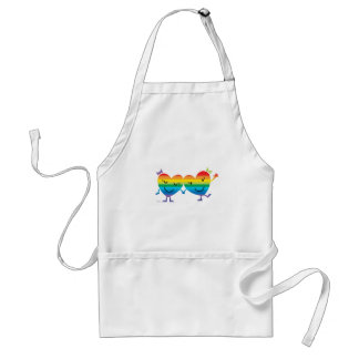 Regenbogen-Herz Gallonen Schürze