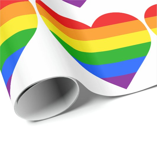 "REGENBOGEN-HERZ " GESCHENKPAPIER (Rolleneckpunkt)
