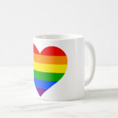 "REGENBOGEN-HERZ " KAFFEETASSE (VorderseiteRechts)