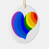 Regenbogen-Herz Keramikornament (Rechts)