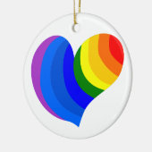 Regenbogen-Herz Keramikornament (Links)
