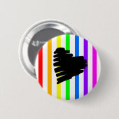Regenbogen-Herz-Knopf Button (Vorne & Hinten)