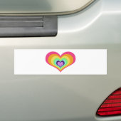 Regenbogen-Herz-Kunst Autoaufkleber (Auf Auto)