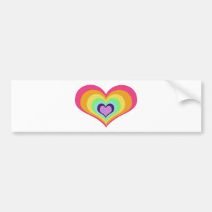 Regenbogen-Herz-Kunst Autoaufkleber