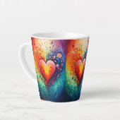 Regenbogen-Herz-Latte-Mug Milchtasse (Linke Ecke)