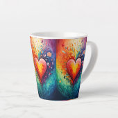 Regenbogen-Herz-Latte-Mug Milchtasse (Rechte Ecke)