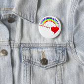Regenbogen-Herz-"Liebe ist Liebe-" Knopf Button (Beispiel)