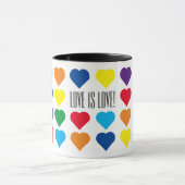 Regenbogen-Herz-"Liebe ist Liebe! " Tasse (Zentrum)