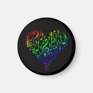 Regenbogen-Herz-Magnet-Schwarzes Magnet