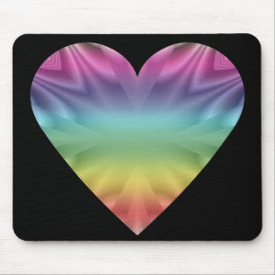 Regenbogen-Herz Mousepad