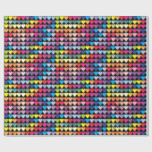 Regenbogen-Herz-Muster Geschenkpapier (Flach)