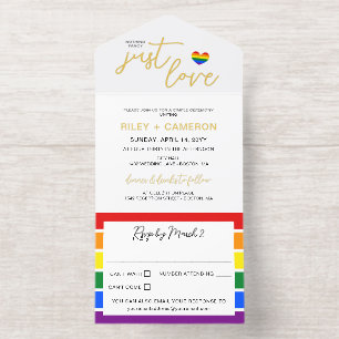 Regenbogen-Herz Nichts Besonderes, nur Liebe LGBTQ All-in-One-Einladung