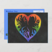 Regenbogen-Herz Postkarte (Vorne/Hinten)