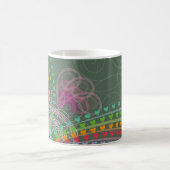 Regenbogen-Herz-rosa Wirbel Kaffeetasse (Mittel)