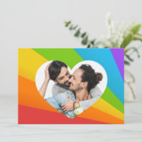Regenbogen-Herz Schwules Paar Foto Benutzerdefinie