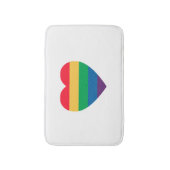 Regenbogen-Herz-Stolz-Bad-Matte Badematte (Vorderseite Vertikal)