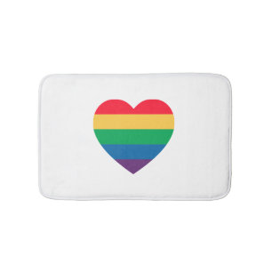 Regenbogen-Herz-Stolz-Bad-Matte Badematte