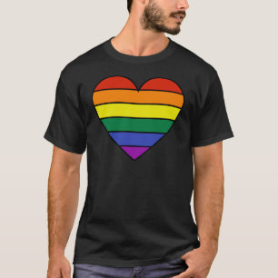 Regenbogen-Herz T-Shirt