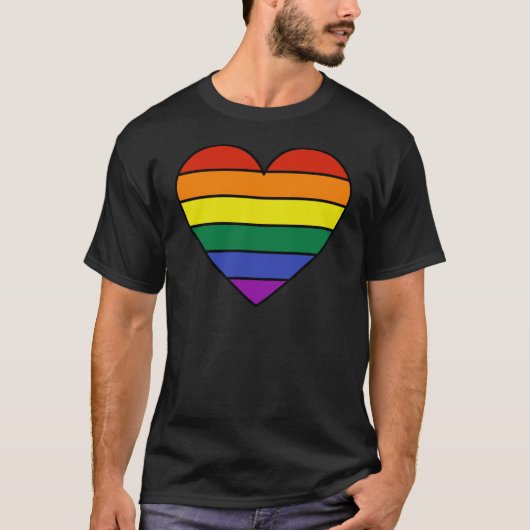 Regenbogen-Herz T-Shirt (Vorderseite)
