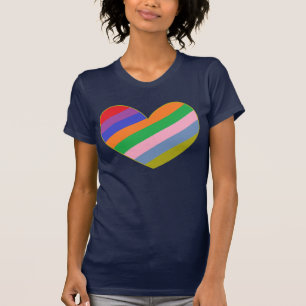 Regenbogen-Herz T-Shirt