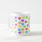Regenbogen-Herz-Tasse 0001 Kaffeetasse (Vorderseite Links)