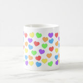 Regenbogen-Herz-Tasse 0001 Kaffeetasse (Mittel)