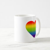 Regenbogen-Herz-Tasse Kaffeetasse (VorderseiteRechts)
