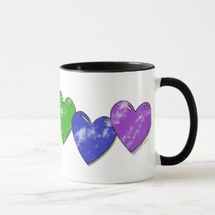 Regenbogen-Herz-Tasse Tasse
