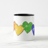 Regenbogen-Herz-Tasse Tasse (Zentrum)