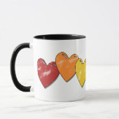 Regenbogen-Herz-Tasse Tasse (Links)