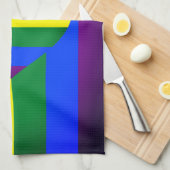 Regenbogen-Herz-und-Regenbogenflagge /LGBT-Gemeins Geschirrtuch (Viertel Falte)