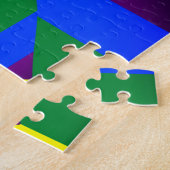 Regenbogen-Herz-und-Regenbogenflagge /LGBT-Gemeins Puzzle (Seite)
