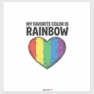 Regenbogen-Herz Vintage-Gravur Lieblingsfarbe-Shir Aufkleber