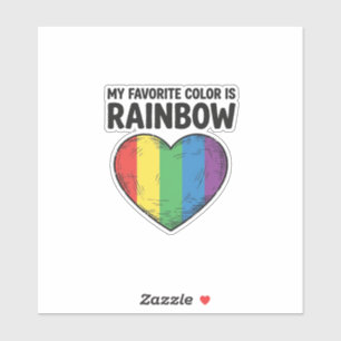 Regenbogen-Herz Vintage-Gravur Lieblingsfarbe-Shir Aufkleber