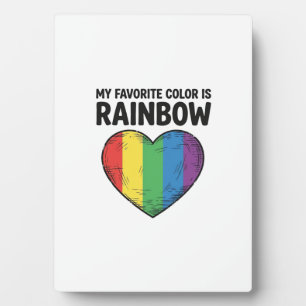 Regenbogen-Herz Vintage-Gravur Lieblingsfarbe-Shir Fotoplatte