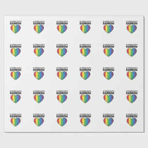 Regenbogen-Herz Vintage-Gravur Lieblingsfarbe-Shir Geschenkpapier