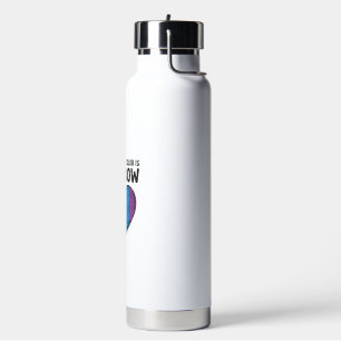 Regenbogen-Herz Vintage-Gravur Lieblingsfarbe-Shir Trinkflasche