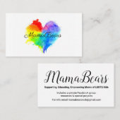 Regenbogen-Herz-Visitenkarte Visitenkarte (Vorne/Hinten)