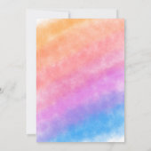 Regenbogen-Herz voll der Freude-Hochzeit Einladung (Rückseite)