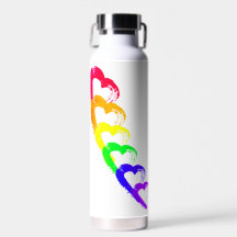 Regenbogen-Herz-Wasserflasche