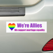 Regenbogen-Herz-"wir sind Verbündet" Autoaufkleber (Auf Auto)