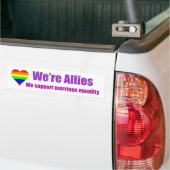 Regenbogen-Herz-"wir sind Verbündet" Autoaufkleber (Auf Lkw)