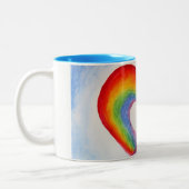 Regenbogen-Herz Zweifarbige Tasse (Links)