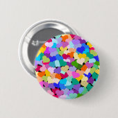 Regenbogen-HerzConfetti Button (Vorne & Hinten)