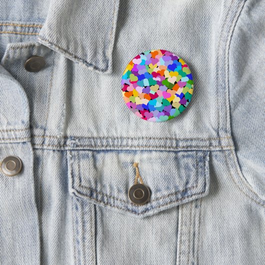 Regenbogen-HerzConfetti Button (Beispiel)