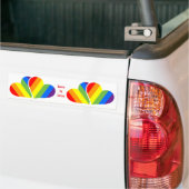 Regenbogen Herzen Auto Aufkleber LGBTQ (Auf Lkw)