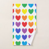 Regenbogen-Herzen Badhandtuch Set (Handtuch)