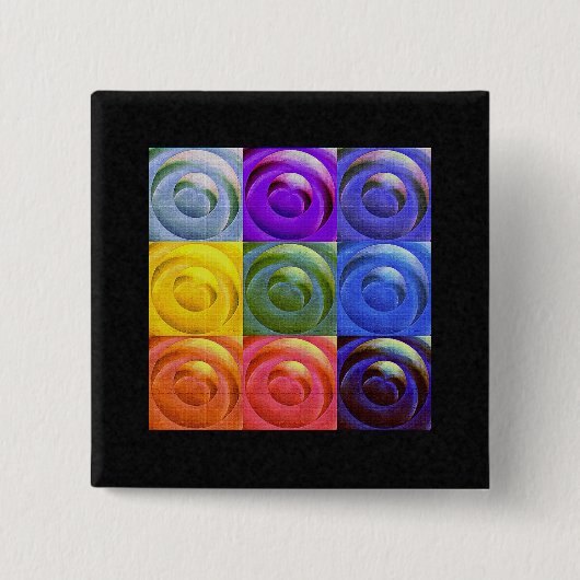 Regenbogen-Herzen der Liebe Button (Vorderseite)