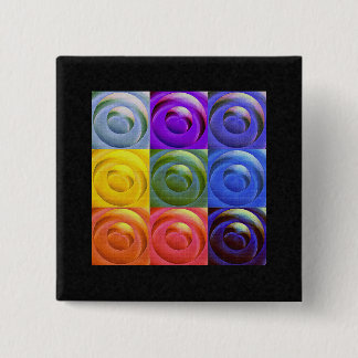 Regenbogen-Herzen der Liebe Button