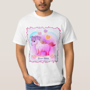 Regenbogen-Herzen-Einhorn T-Shirt